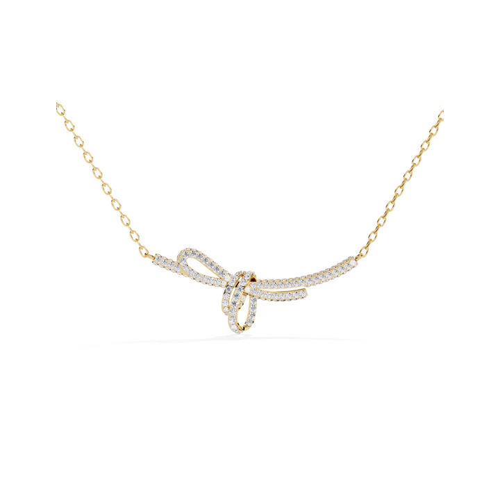 Graceful Bow Diamond Necklace