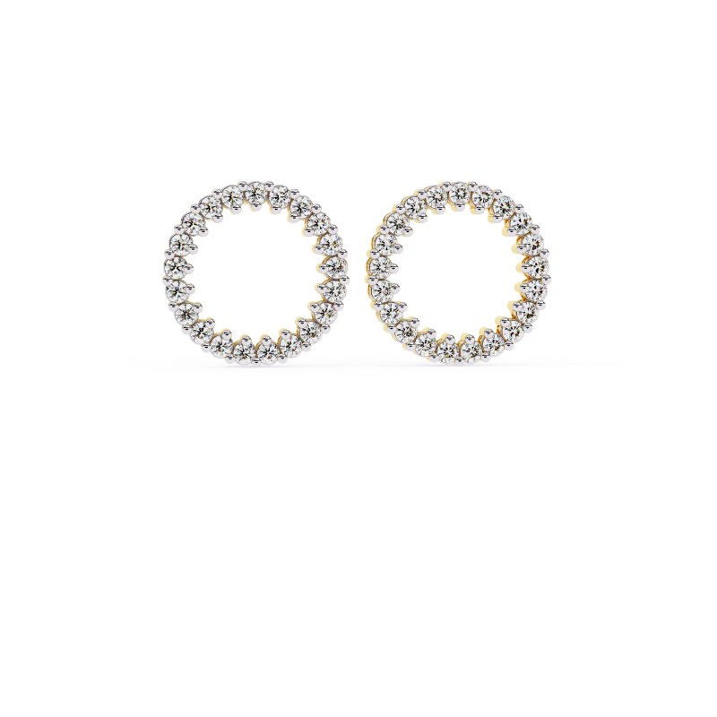 Ethereal Diamond Halo Hoop Earrings