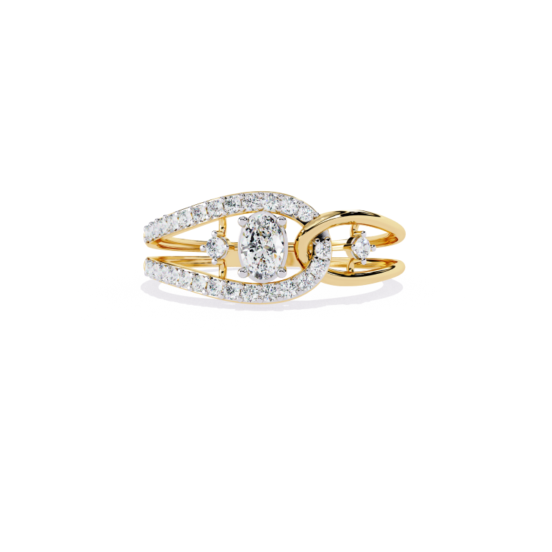 Ethereal Link Oval Diamond Ring