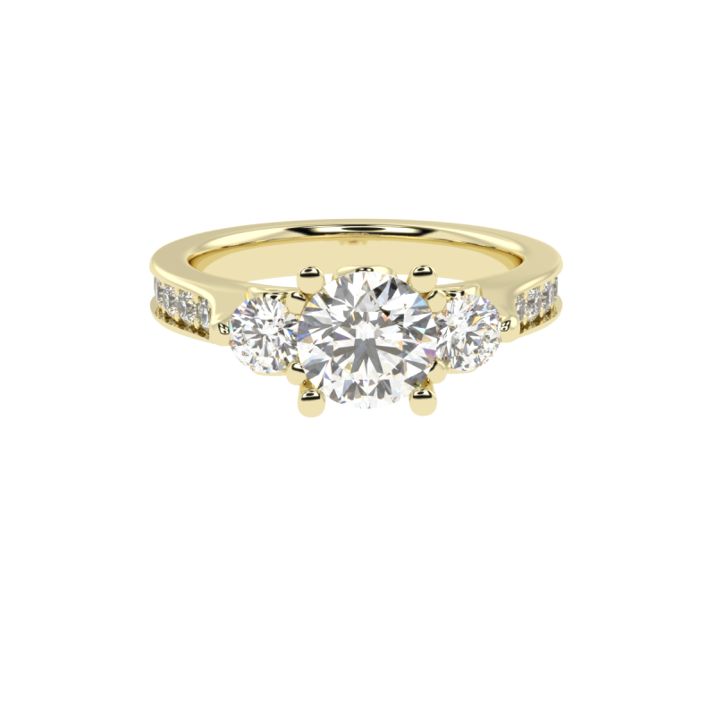 Regalia Three-Stone Diamond Ring