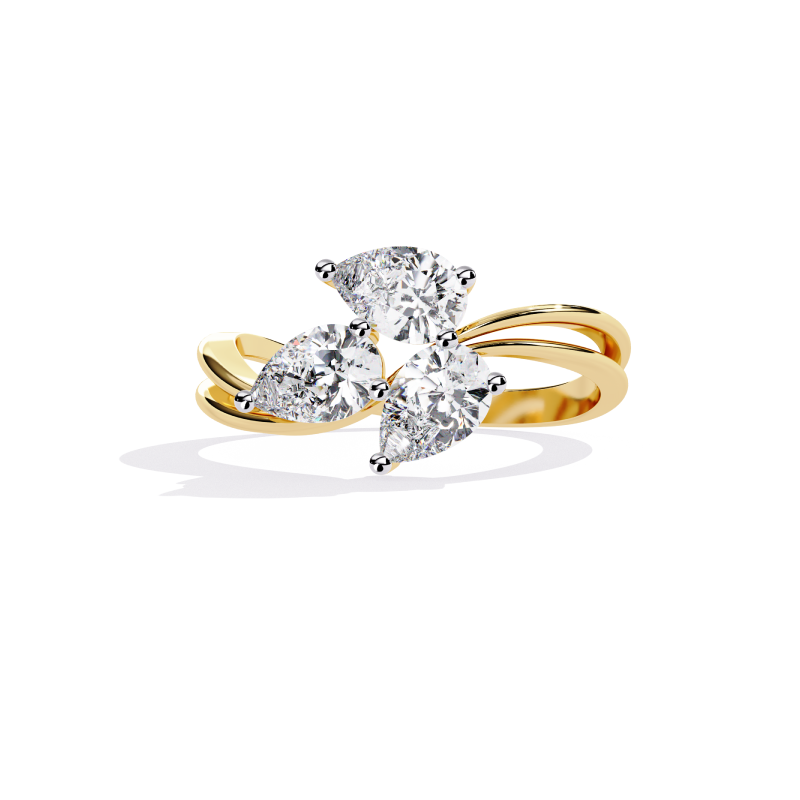 Trinity Blossom Diamond Ring