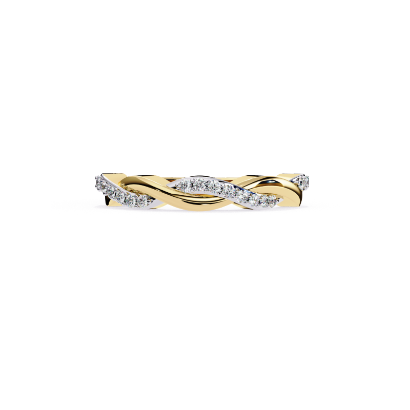 Twisted Elegance Diamond Band