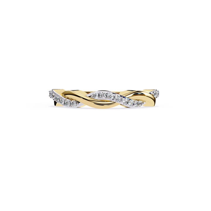 Twisted Elegance Diamond Band