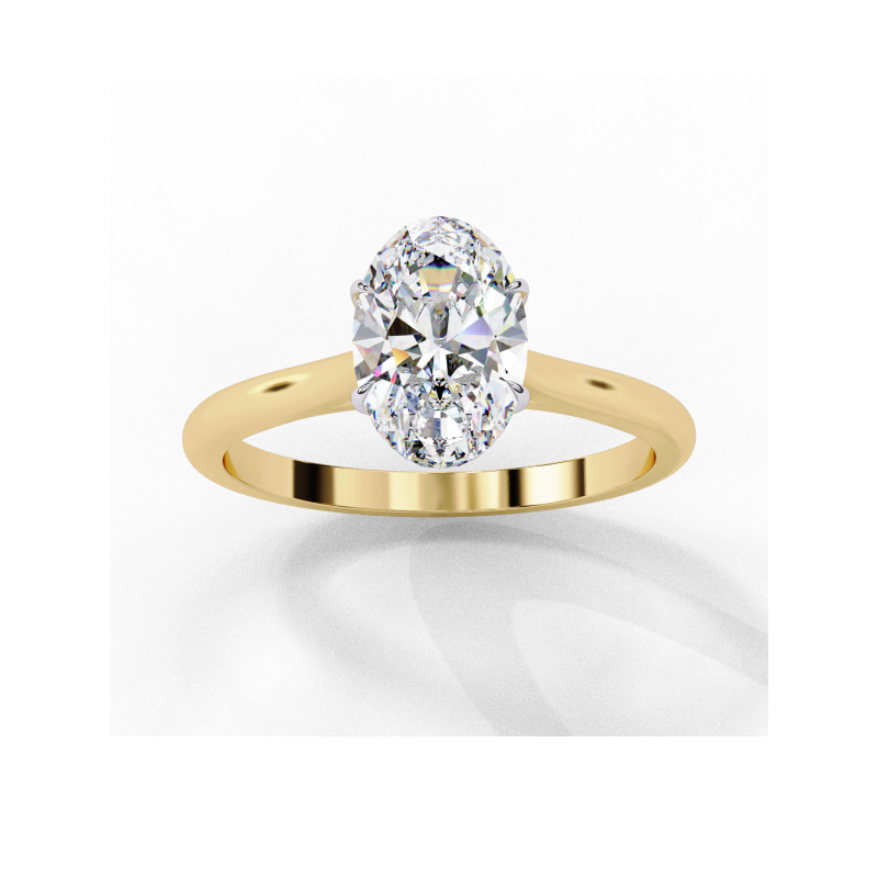 Celestia Oval Solitaire Ring