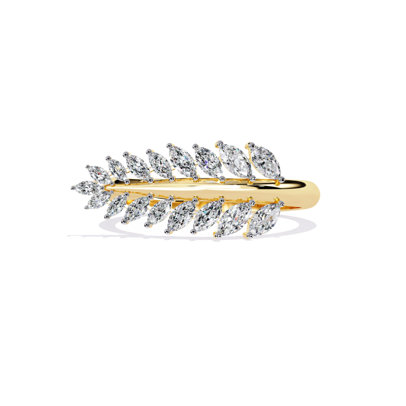 Elysian Leaf Diamond Ring