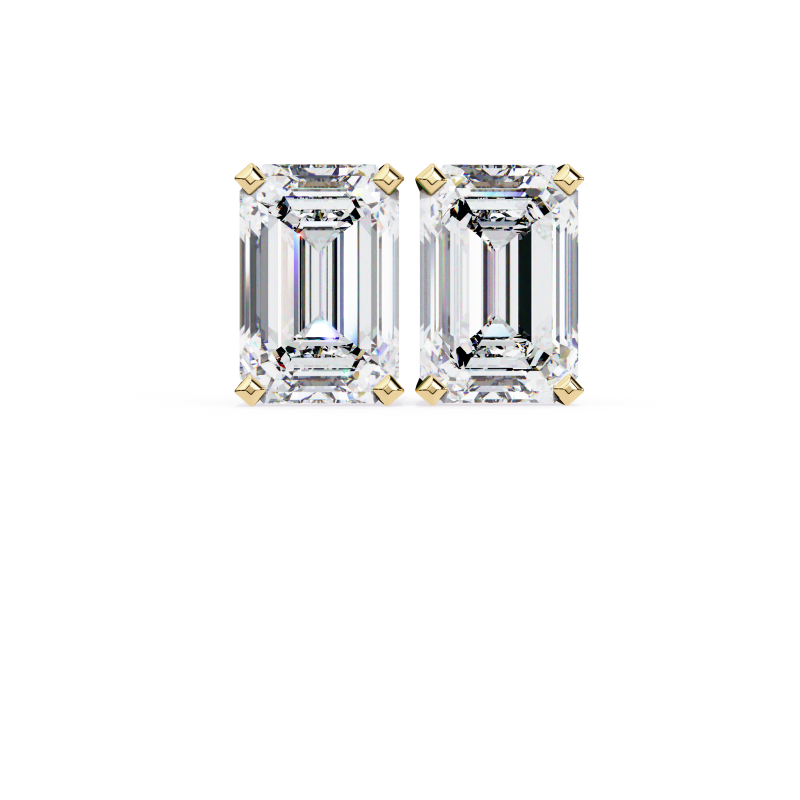 Radiance Emerald-Cut Diamond Stud Earrings