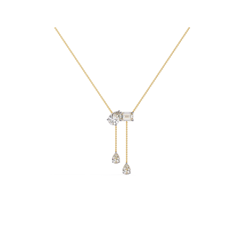 Celestial Drizzle Diamond Drop Necklace