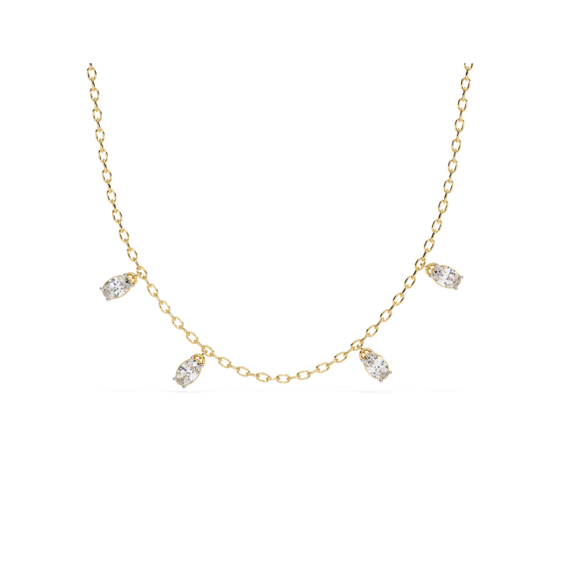 Ethereal Sparkle Diamond Drop Necklace