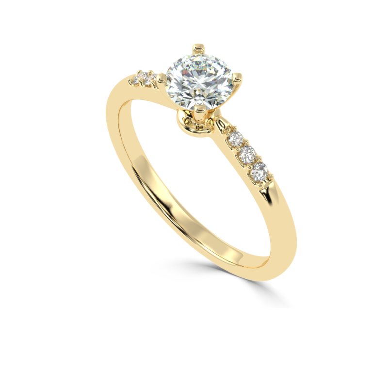 Elysia Diamond Solitaire Ring
