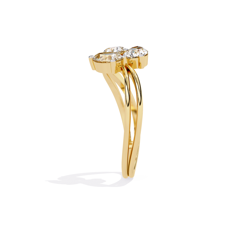 Trinity Blossom Diamond Ring