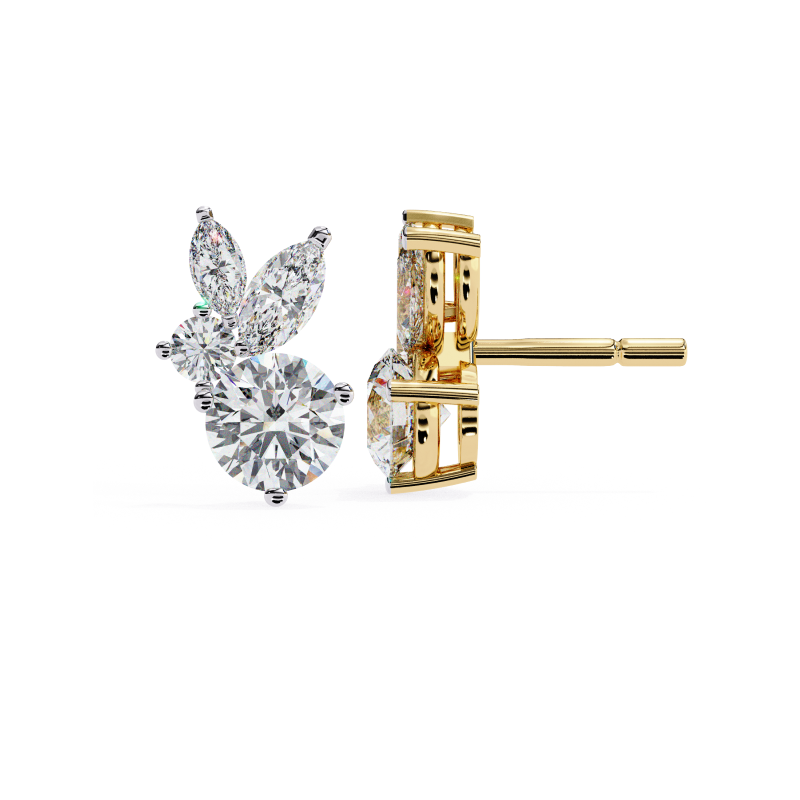 Radiant Bloom Diamond Studs