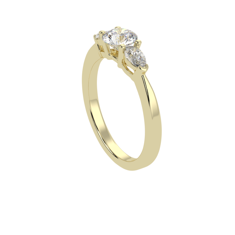 Lumia Three-Stone Diamond Ring