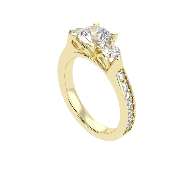 Regalia Three-Stone Diamond Ring