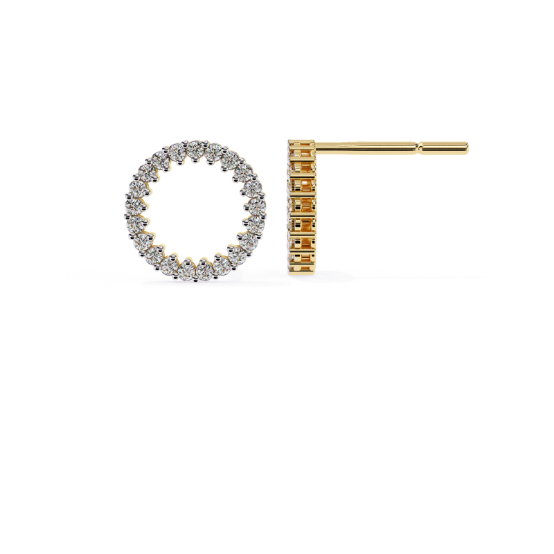 Ethereal Diamond Halo Hoop Earrings