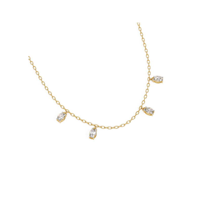 Ethereal Sparkle Diamond Drop Necklace