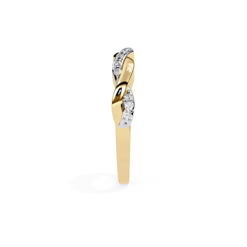 Twisted Elegance Diamond Band
