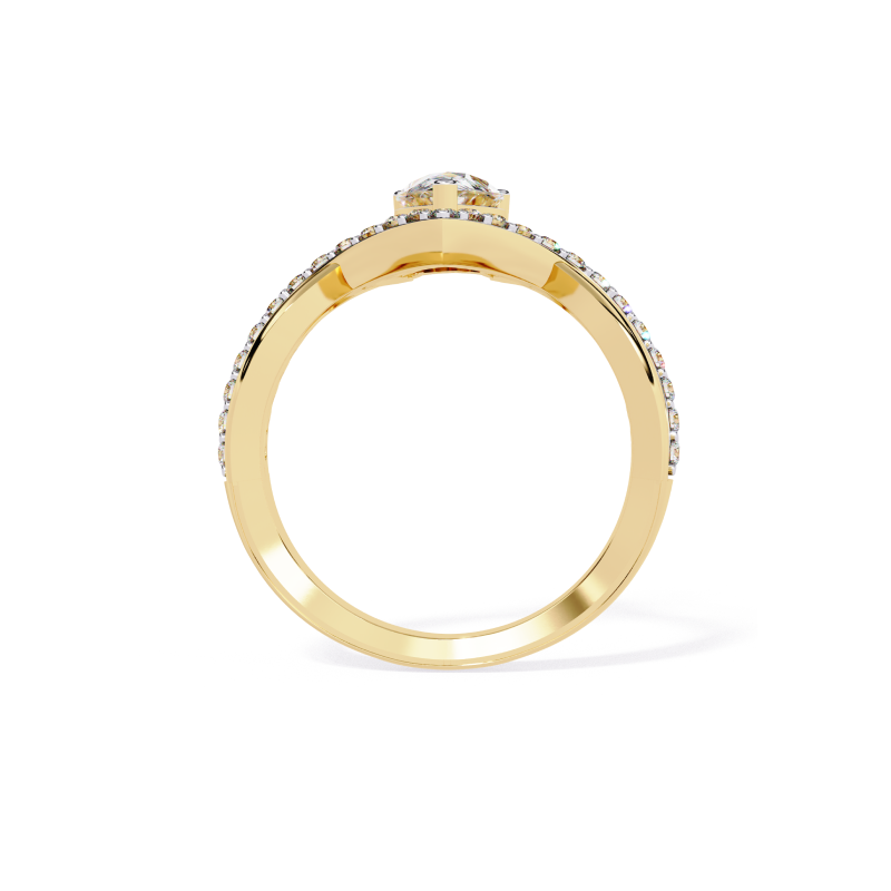 Celestial Crown Pear Diamond Ring