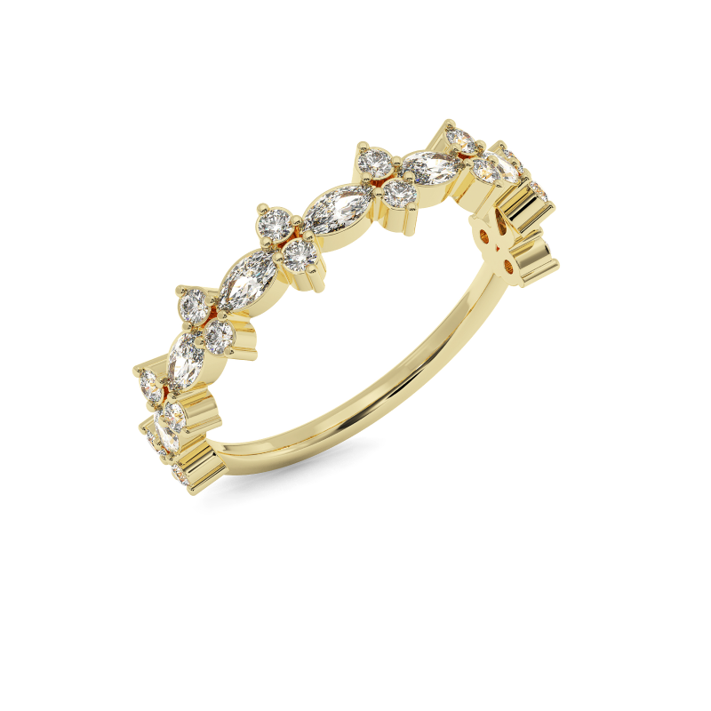 Floral Marquise Harmony Ring