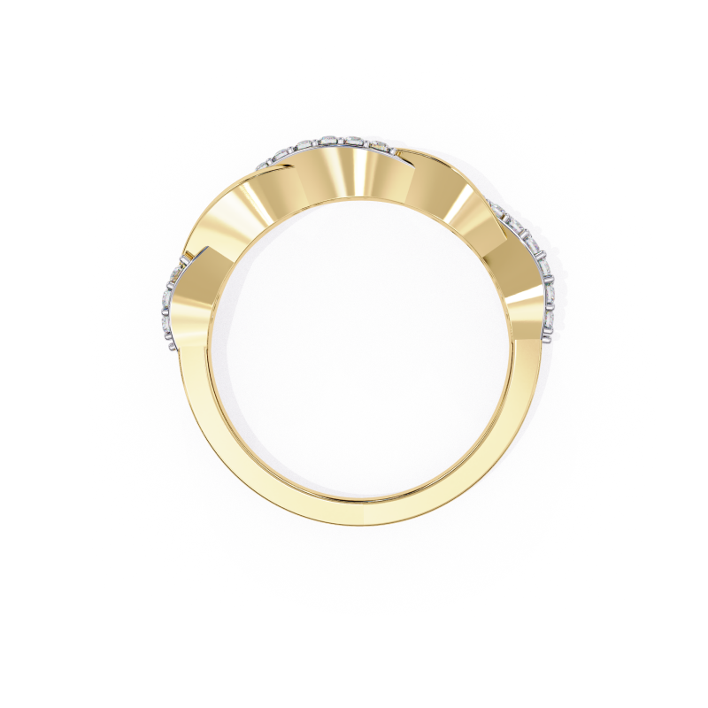 Twisted Elegance Diamond Band