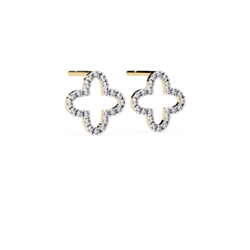Ethereal Bloom Diamond Studs
