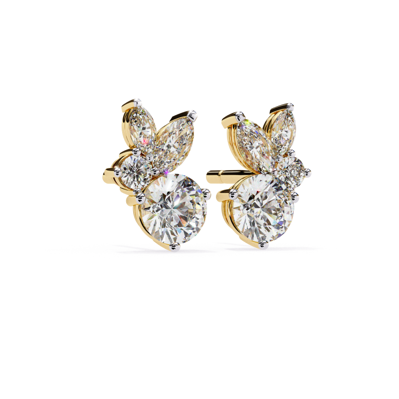 Radiant Bloom Diamond Studs