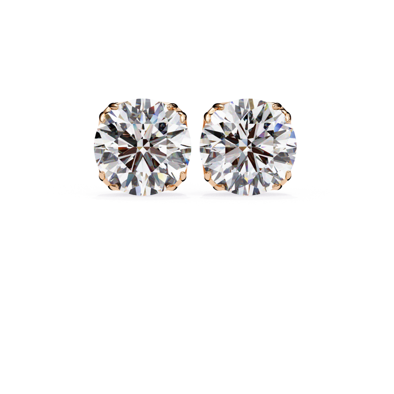 Radiance Round Diamond Stud Earrings
