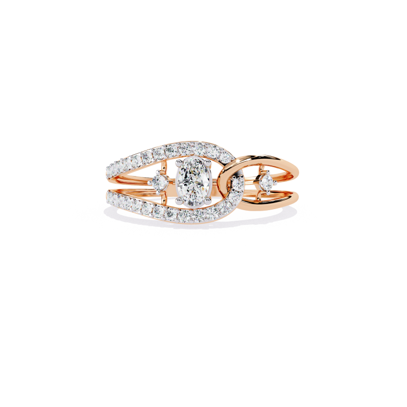 Ethereal Link Oval Diamond Ring