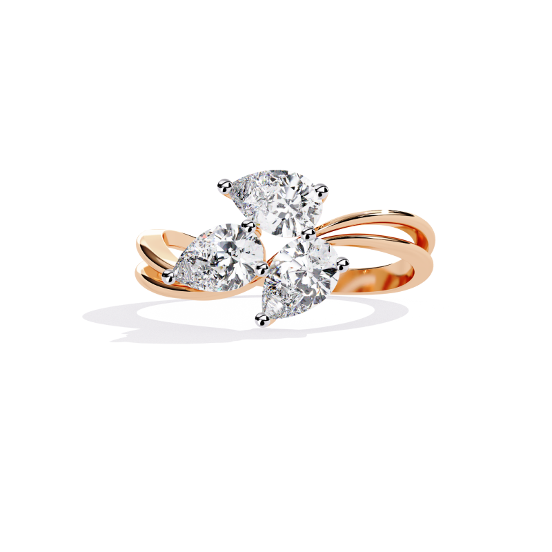 Trinity Blossom Diamond Ring