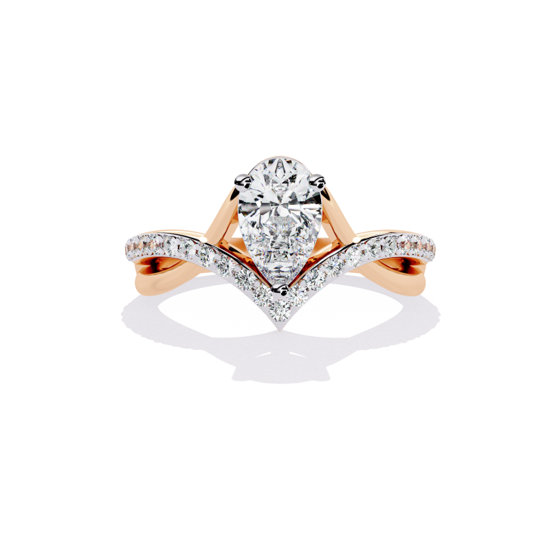 Celestial Crown Pear Diamond Ring