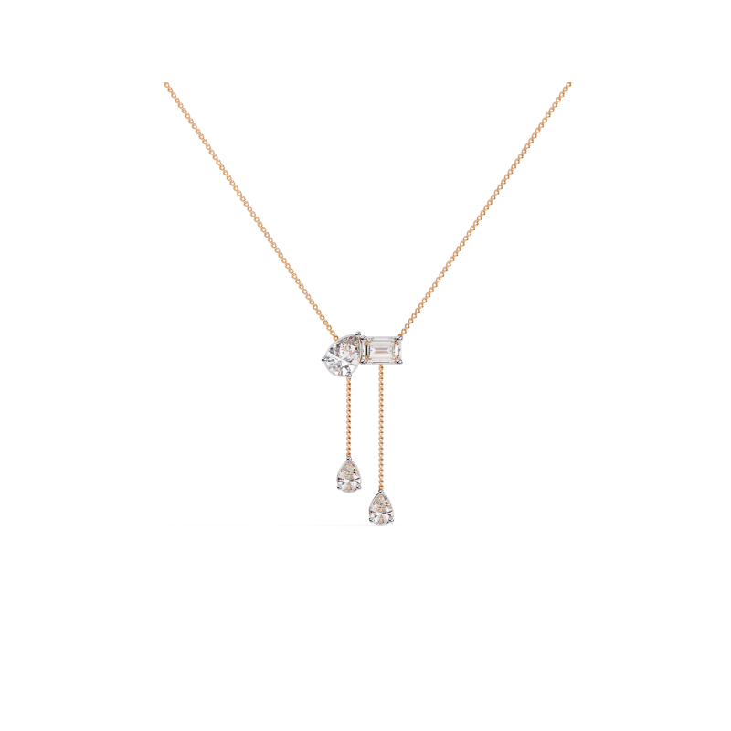 Celestial Drizzle Diamond Drop Necklace