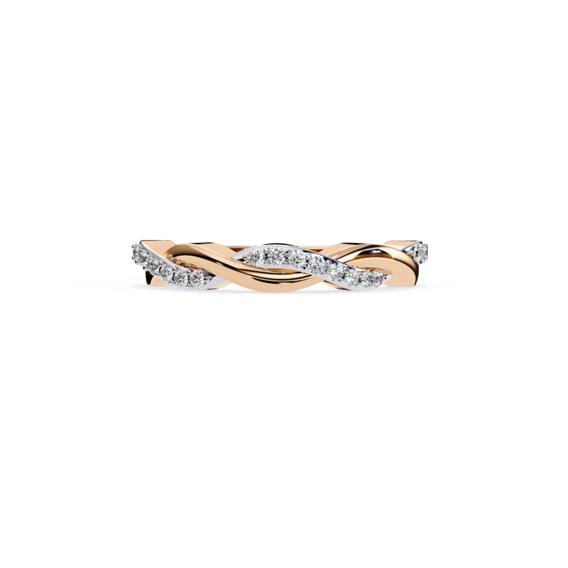 Twisted Elegance Diamond Band