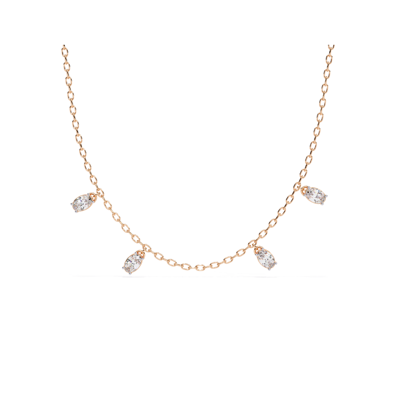Ethereal Sparkle Diamond Drop Necklace