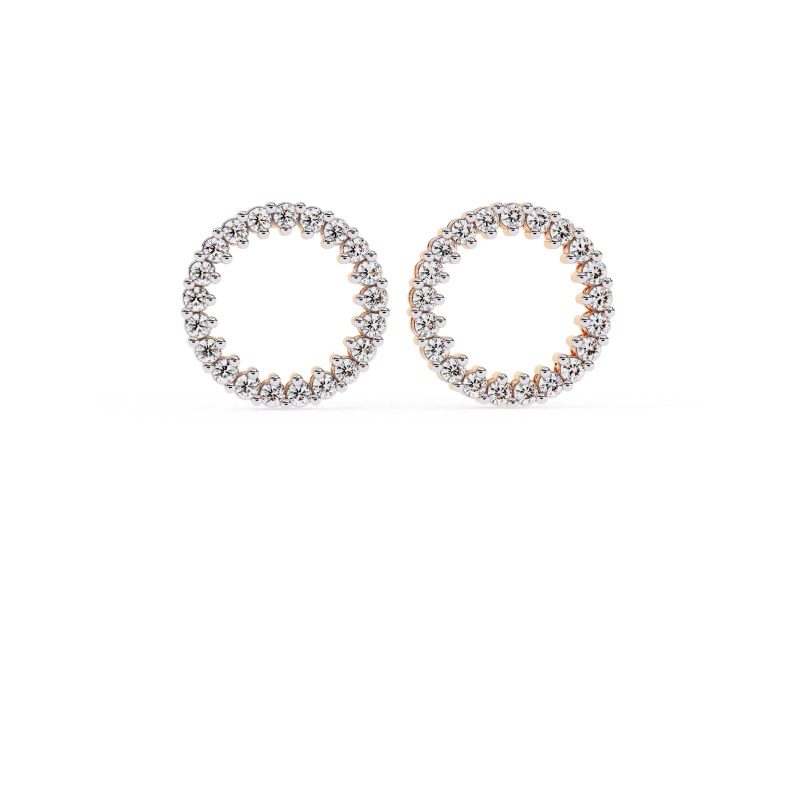 Ethereal Diamond Halo Hoop Earrings