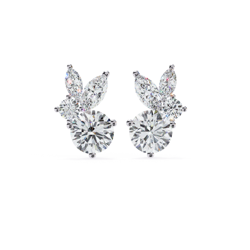 Radiant Bloom Diamond Studs