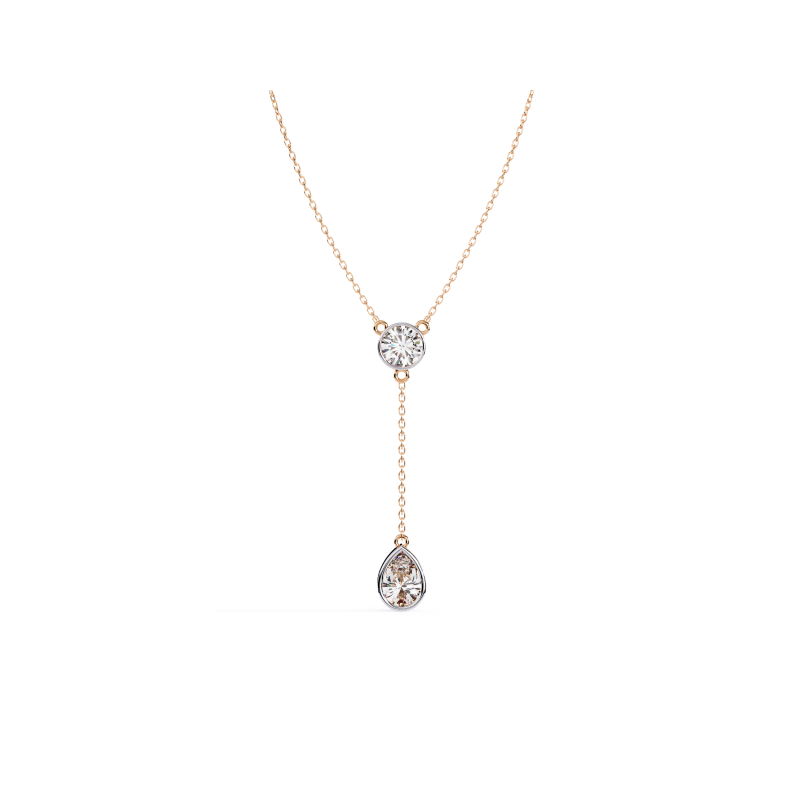Elegance Drop Diamond Necklace