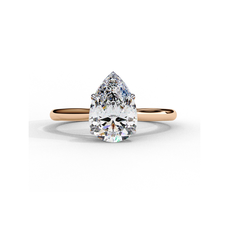 Luminara Pear Solitaire Ring
