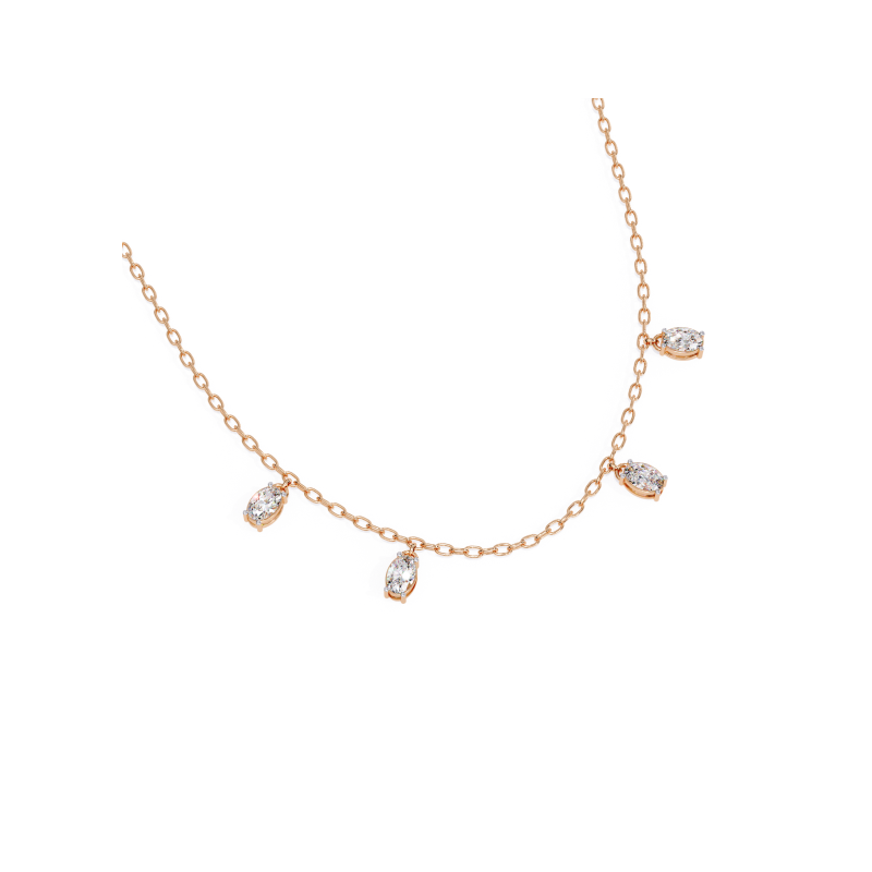 Ethereal Sparkle Diamond Drop Necklace