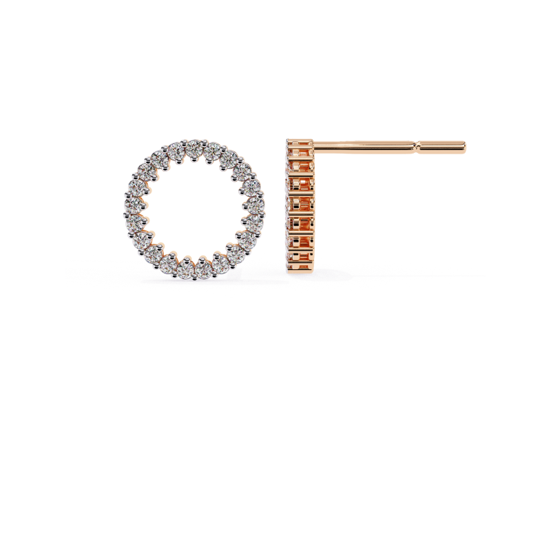 Ethereal Diamond Halo Hoop Earrings