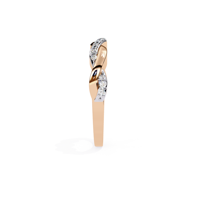 Twisted Elegance Diamond Band