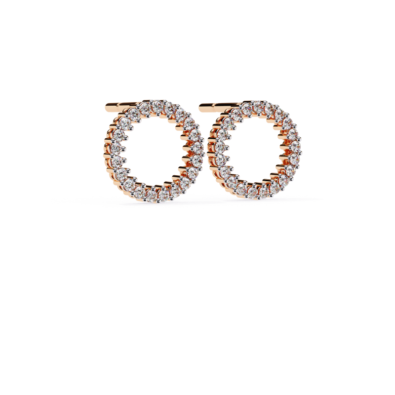 Ethereal Diamond Halo Hoop Earrings