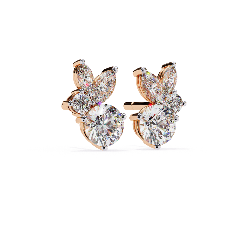 Radiant Bloom Diamond Studs