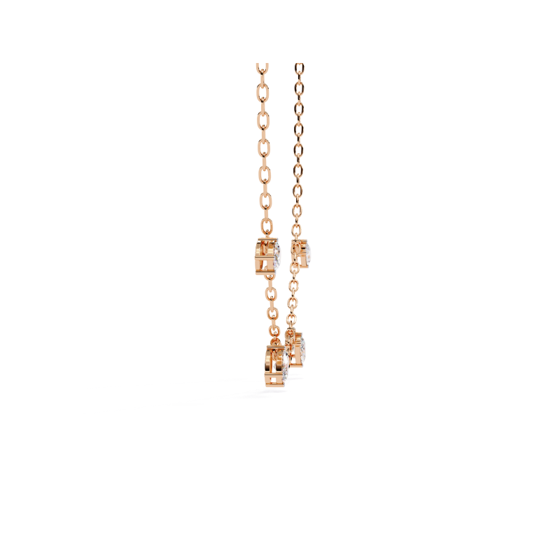 Ethereal Sparkle Diamond Drop Necklace