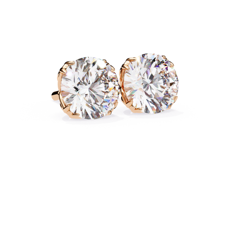 Radiance Round Diamond Stud Earrings