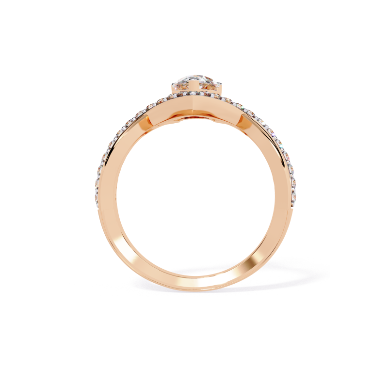 Celestial Crown Pear Diamond Ring