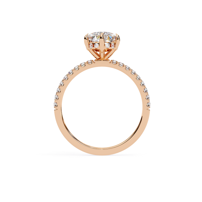 The Celeste Pear Pave Ring