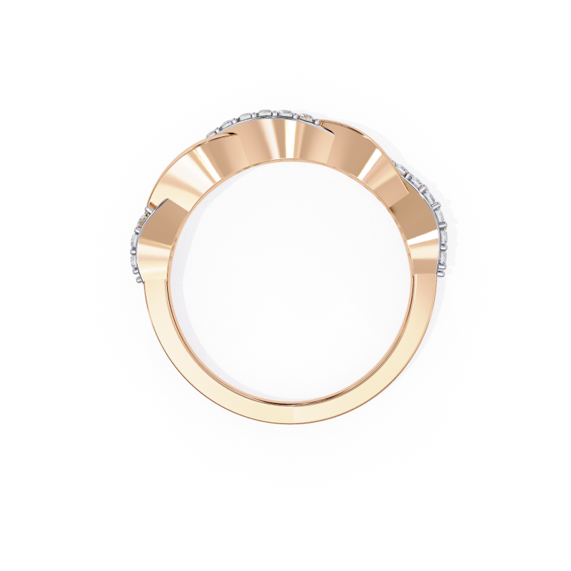 Twisted Elegance Diamond Band