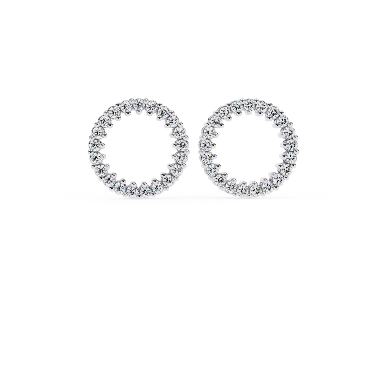 Ethereal Diamond Halo Hoop Earrings