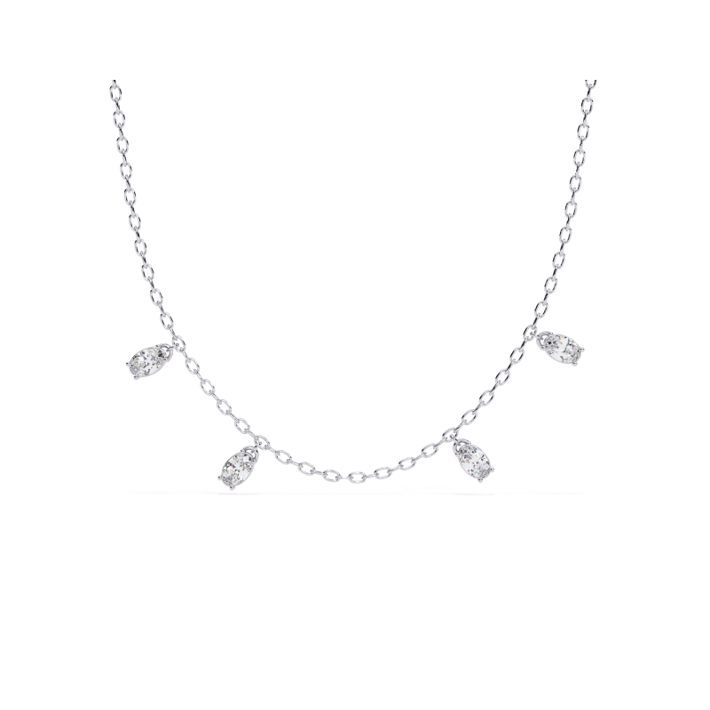 Ethereal Sparkle Diamond Drop Necklace