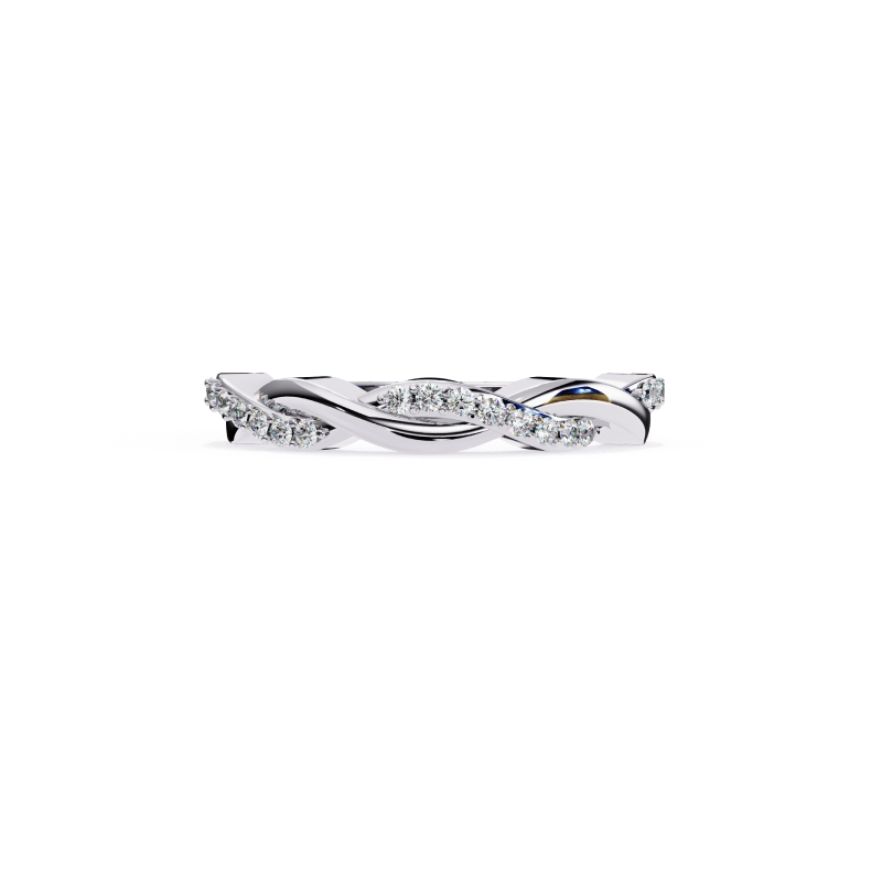Twisted Elegance Diamond Band