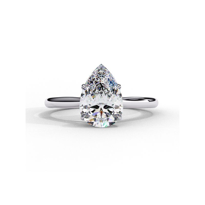 Luminara Pear Solitaire Ring